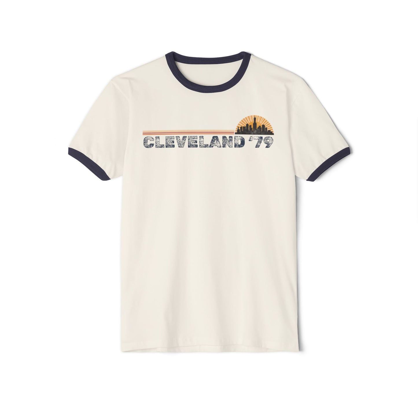 Cleveland '79 Retro Ringer Tee — vintage 1979 Cleveland retro ringer tee, YTC