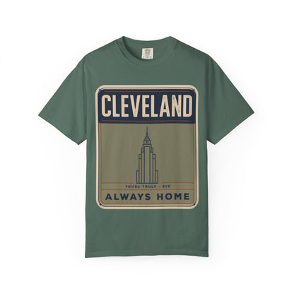 Cleveland Always Home T-Shirt — Retro Skyline Heritage Tee