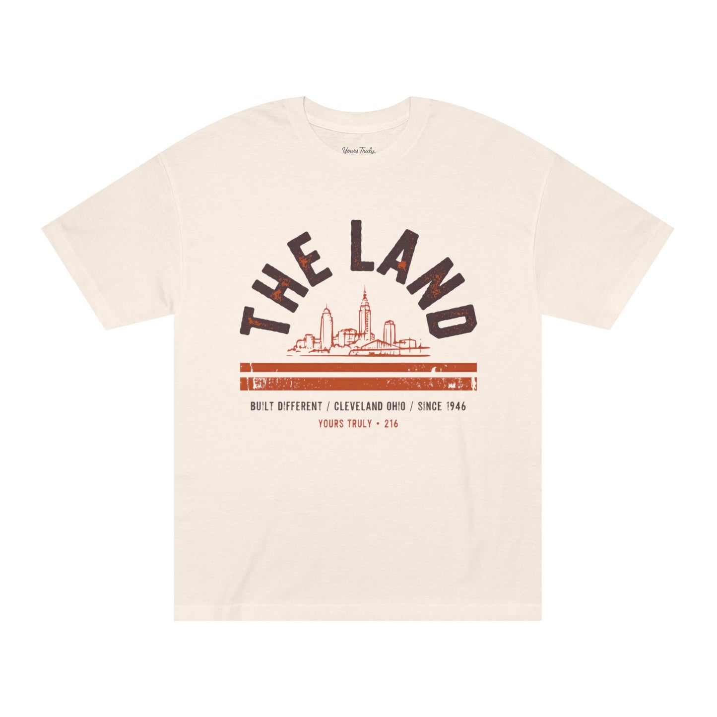 The Land Cleveland Skyline T‑Shirt — Retro Cityscape Tee
