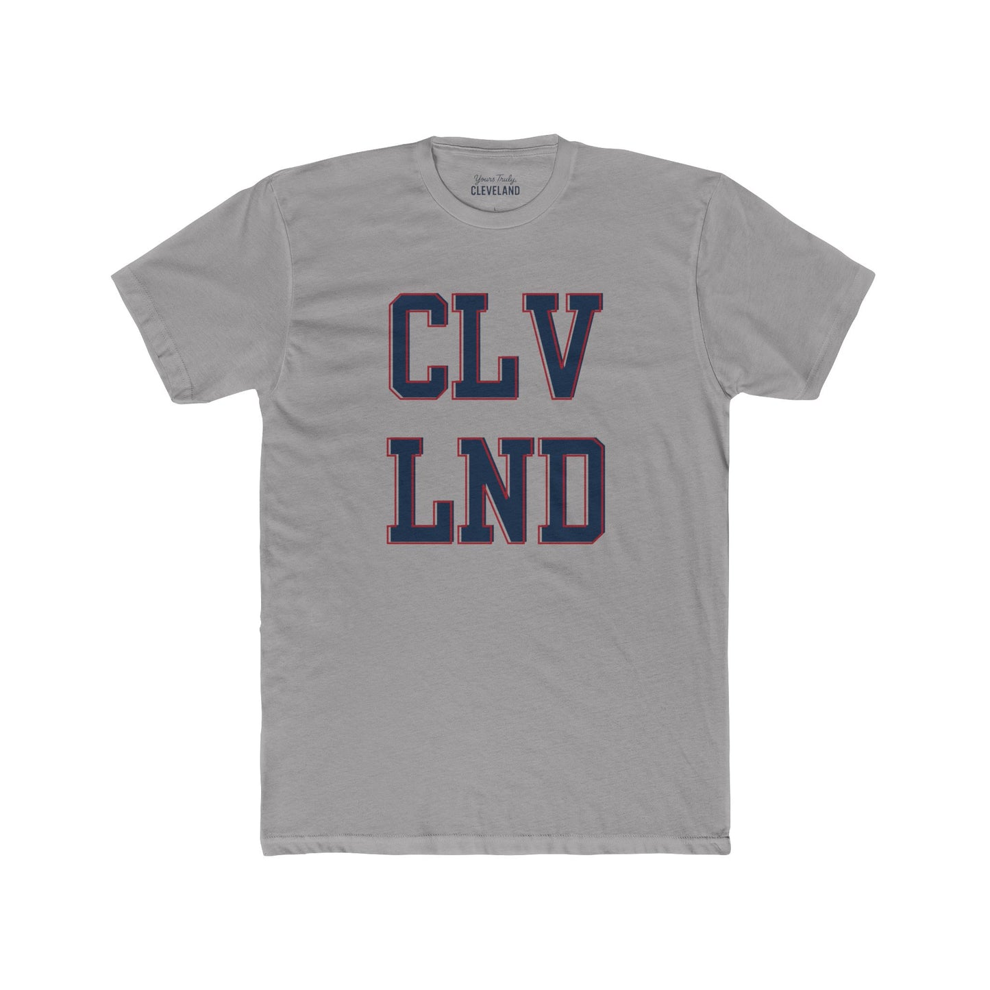 Cleveland Retro Block Letter T-Shirt — CLV LND Vintage City Tee