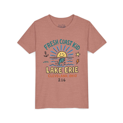 Fresh Coast Kid Youth Tee — Lake Erie Cleveland 216 Kids Graphic Shirt